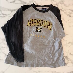 University of Missouri Tigers Men’s Long Sleeve Shirt - Gray and Black